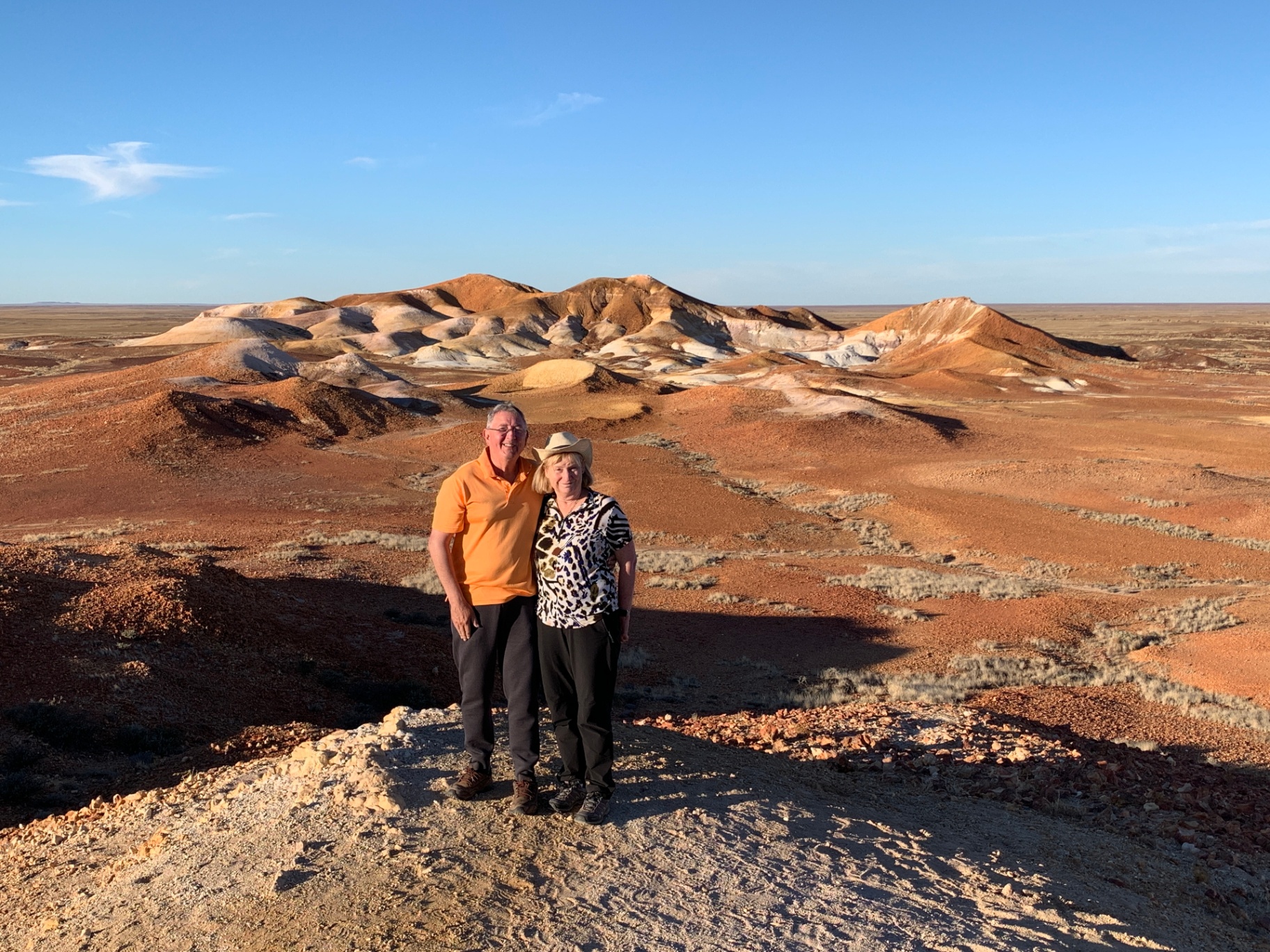 Jill and Scott Cooper in the South Australian outback